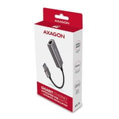 AXAGON ADE-TR, USB-A 3.2 Gen 1 - Gigabitna ethernetna omrežna kartica, samodejna namestitev, titanovo siva