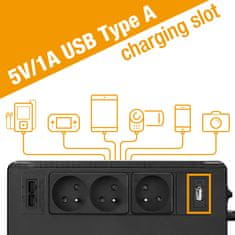 FSP UPS ECO 800 FR, 800 VA / 480 W, USB, RJ45, interaktivna linija