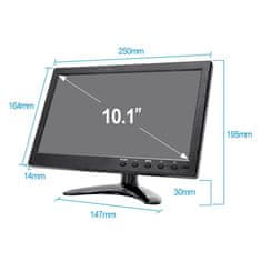 Secutek 10,1-palčni monitor LCD HD LCD22