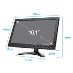 Secutek 10,1-palčni mini monitor LCD HD 1010C