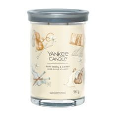 Yankee Candle Aromatična sveča Signature tumbler velika Mehka volna in jantar 567 g