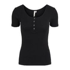 Pieces Ženska majica s kratkimi rokavi PCKITTE Slim Fit 17101439 Black (Velikost L)
