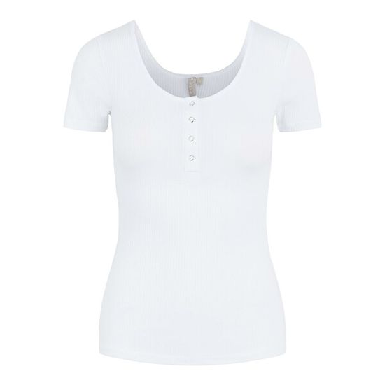 Pieces Ženska majica s kratkimi rokavi PCKITTE Slim Fit 17101439 Bright White