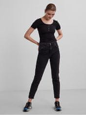 Pieces Ženska majica s kratkimi rokavi PCKITTE Slim Fit 17101439 Black (Velikost M)