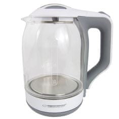 Esperanza Električni kuhalnik vode Esperanza EKK025W, 1,7 L, bel, večbarven, moč 1500 W, zaščita pred prevretjem