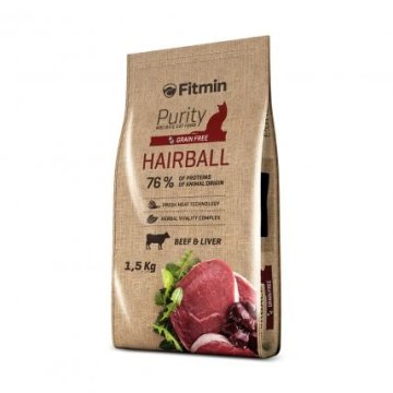 Fitmin FITMIN Cat Purity Hairball - suha hrana za mačke - 1,5 kg