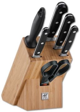 slomart ZWILLING 35621-004-0 kuhinjski set nožev in jedilnega pribora, 7 kosov, črna
