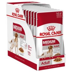 Royal Canin ROYAL CANIN Medium Adult hrana v omaki za odrasle pse - 10x140g, piščanec, zdravje in vitalnost za srednje velike pasme