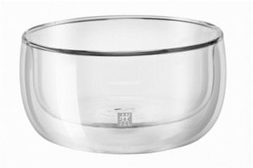 slomart ZWILLING 39500-079 Okrogla steklena deserterska plošča, prozorna, set 2 kosov, mikrovalovna in pomivalni stroj odporna