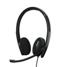 Epos Sennheiser ADAPT 160T USB II slušalke, žične, črne, za pisarno in klicna središča, z dva ušesa in aktivnim mikrofonom