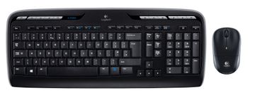 slomart Logitech Wireless Combo MK330 brezžična tipkovnica in miška, črna