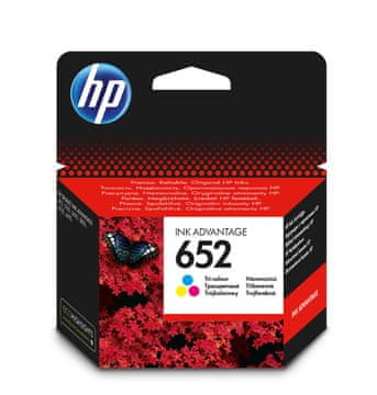 HP 652 Original kartuša F6V24AE, barvna (rumena, magenta, cian), do 200 strani