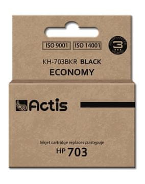 ACS Actis KH-703BKR črn nadomestni črnilni vložek (za HP 703, 15 ml)