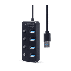 Gembird USB razdelilnik s stikalom 4-vrata UHB-U3P4P-01