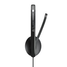 Epos Sennheiser ADAPT 160T USB II slušalke, žične, črne, za pisarno in klicna središča, z dva ušesa in aktivnim mikrofonom