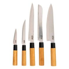 Northix Set nožev in kuhinjskih pripomočkov - bambus - 11 kosov 