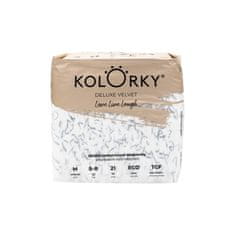 KOLORKY DELUXE VELVET Eko plenice za enkratno uporabo z žametno površino M (5-8 kg) 21 kosov