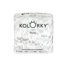 KOLORKY DAY Eko plenice za enkratno uporabo, srce M (5-8 kg) 21 kosov