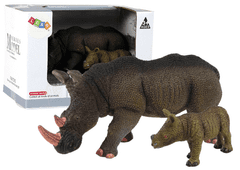 shumee Komplet 2 figur nosorogov z mladiči nosorogov