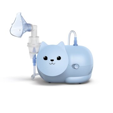 Omron Omejevalnik OMRON NAMI CAT NE-C303K-KDE za nebulator za otroke - modra barva, kapaciteta 0.35 ml/min, primeren za dojenčke in otroke, za bolezni dihal.