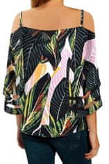 OMG! Ženska bluza s palmami listi Howell zelena S