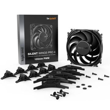 Be quiet! Silent Wings PRO 4 ventilator za računalnik, 120 mm, PWM (BL098)