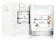 Santini Luksuzna sveča - Fresh Cotton, 200g