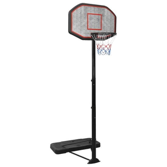 shumee vidaXL Košarkarsko stojalo črno 258-363 cm polieten