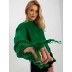 RUE PARIS Ženski pulover z luknjami RUE PARIS zelen LC-SW-0373.95P_394156 Univerzalni
