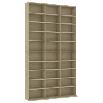 Vidaxl Omarica za CD plošče sonoma hrast 102x23x177,5 cm konstr. les