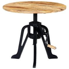 Greatstore Stranska mizica 60x(46-63) cm trden mangov les in lito železo