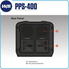 WAI PPS400 večnamenska prenosna polnilna baterija, 426.24 W /115200 mAh