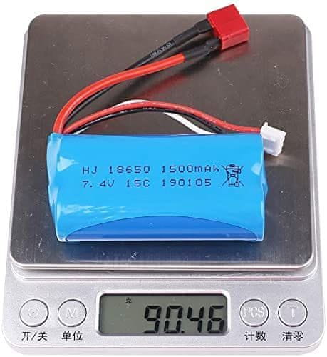 YUNIQUE Lithium-Akku 7,4V 500mAh – Für RC Boote & Autos Wie EC16, DE85, High Speed