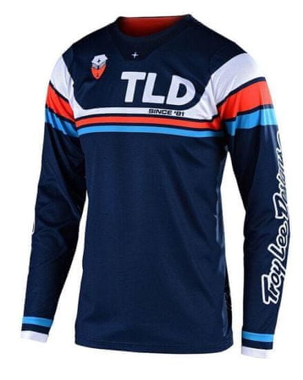 MUCKYNUTZ Spust/MTB kolesarska majica Troy Lee modra s črtami