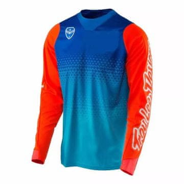 MUCKYNUTZ Spust/MTB kolesarska majica Troy Lee modro-rdeča