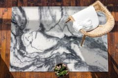 Decormat Zunanja preproga Črno -beli marmor 150x225 cm 