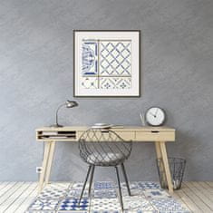 Decormat Podloga za zaščito tal Modre ploščice 120x90 cm 15 cm 