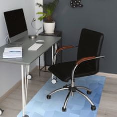 Decormat Podloga za zaščito tal Modra abstrakcija 140x100 cm 2 cm 