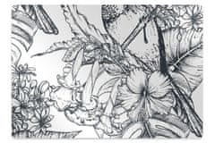 Decormat Podloga za pisarniški stol Narisane ptice 140x100 cm 2 cm 