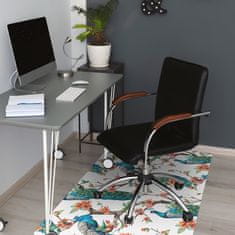 Decormat Podloga za zaščito tal Pavi in cvetje 140x100 cm 2 cm 