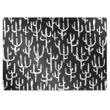 Decormat Podloga za zaščito tal White drawn cacti