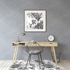 Decormat Podloga za pisarniški stol Črno -beli vrt 100x70 cm 