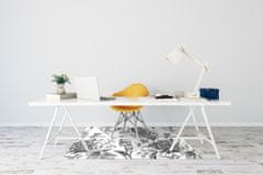 Decormat Podloga za pisarniški stol Črno -beli vrt 140x100 cm 2 cm 