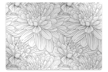 Decormat Podloga za stol Sketched flowers