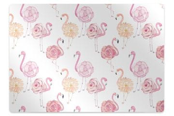Decormat Podloga za pisarniški stol Flamingos and flowers