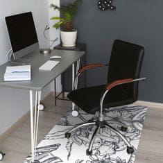 Decormat Podloga za pisarniški stol Narisane ptice 140x100 cm 2 cm 