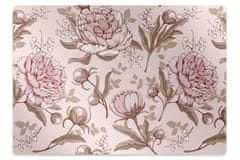 Decormat Podloga za zaščito tal Pink peonies 120x90 cm 15 cm 
