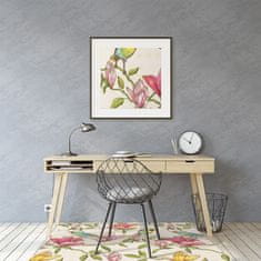 Decormat Podloga za pisarniški stol Cvetje in ptice 120x90 cm 