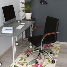 Decormat Podloga za pisarniški stol Cvetje in ptice 120x90 cm 