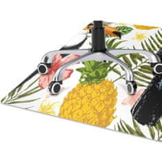 Decormat Podloga za pisarniški stol Toucan in ananas 120x90 cm 2 cm 